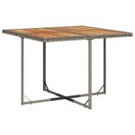 vidaXL Ensemble à manger de jardin 11Pièces avec coussins gris poly rotin