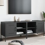 vidaXL Meubles TV 2 Pièces noir 68x39x50 5 cm acier