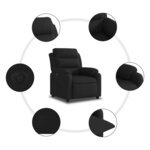 vidaXL Fauteuil inclinable électrique Noir Tissu