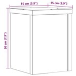 vidaXL Supports pour plantes 2 Pièces noir 15x15x20 cm bois d'ingénierie