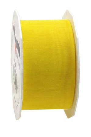 Organza sheer 25-m-rouleau 40 mm jaune