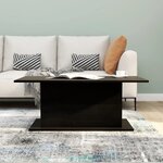 vidaXL Table basse noir 102x55 5x40 cm bois d'ingénierie