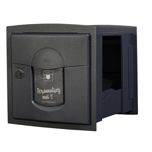 Boite aux lettres Soléa à encastrer 2 portes Gris anthracite REN 0206 MS