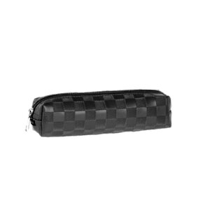 Cristo : trousse rectangulaire 21 x 5 cm - collection damiers - noir