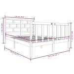 vidaXL Cadre de lit Blanc Bois de pin massif 120x190 cm Petit double