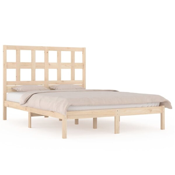 vidaXL Cadre de lit bois de pin massif 120x190 cm petit double