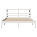 vidaXL Cadre de lit avec tête de lit blanc 150x200 cm bois pin massif
