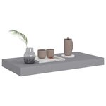 vidaXL Étagères murales flottantes 4 Pièces gris 50x23x3 8 cm MDF