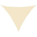 vidaXL Voile d'ombrage 160 g/m² Crème 4x4x5 8 m PEHD