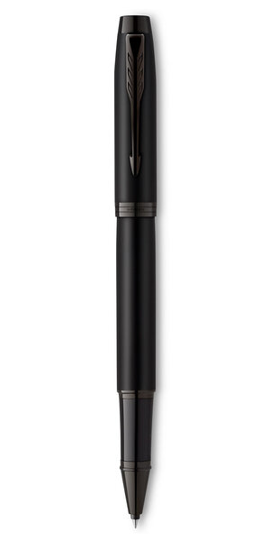 PARKER IM Monochrome Stylo Roller Noir Mat Recharge noire pointe fine Coffret cadeau