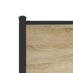 vidaXL Cadre de lit en métal sans matelas chêne sonoma 140x200 cm