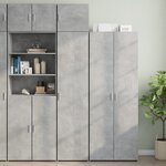vidaXL Armoire de rangement mince gris béton 45x42 5x225 cm
