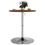 vidaXL Table de bar marron foncé Ø60x89 5 cm bois massif de chêne