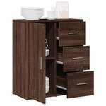 vidaXL Buffet chêne marron 60x31x70 cm bois d'ingénierie
