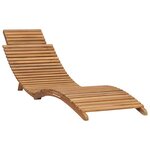 vidaXL Chaise longue pliable avec table Bois de teck solide