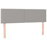 vidaXL Sommier à lattes de lit avec matelas Gris clair 140x200cm Tissu