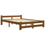 vidaXL Cadre de lit Marron miel Bois de pin massif 180x200 cm