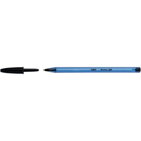 Stylo bille cristal soft pointe moyenne 1 2 mm encre noire x 50 bic