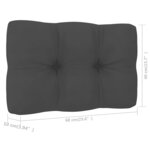 vidaXL Chaise de jardin avec coussins anthracite Bois de pin imprégné