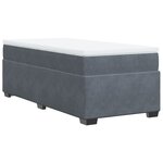 vidaXL Sommier à lattes de lit et matelas Gris foncé 80x200 cm Velours