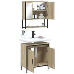 vidaXL Ensemble de meubles de salle de bain 2 Pièces chêne sonoma