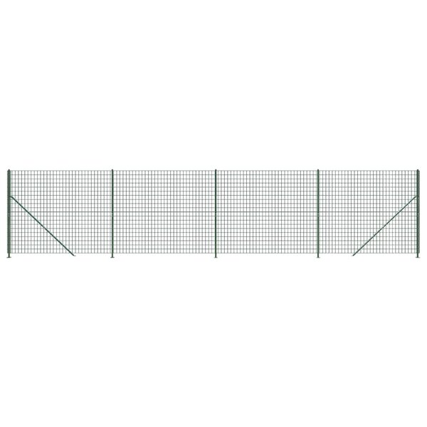 vidaXL Clôture en treillis métallique avec bride vert 1 4x10 m