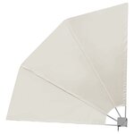vidaXL Auvent latéral pliable de balcon Crème 210 x 210 cm