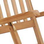 vidaXL Chaises longues de jardin et repose-pied et table Bois de teck