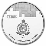 Pièce de monnaie 2 Dollars Niue 2021 1 once argent BE – TETRIS