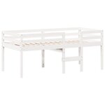 vidaXL Lit haut avec toit blanc 90x200 cm bois de pin massif