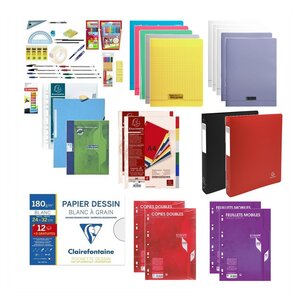 Kit de fournitures scolaires pour collégien·ne de 3ème