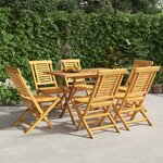 vidaXL Chaises de jardin pliantes lot de 6 47x63x90cm bois massif teck