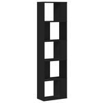 vidaXL Bibliothèque 5 niveaux noir 45x23 5x162 5 cm bois d'ingénierie