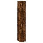 vidaXL Armoire de rangement mince chêne fumé 30x42 5x225 cm