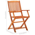 vidaXL Chaises de jardin pliables 8 Pièces Bois d'eucalyptus massif