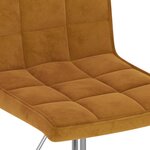 vidaXL Chaises pivotantes à manger lot de 6 marron velours