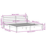 vidaXL Cadre de lit sans matelas cire marron 180x200cm bois pin massif
