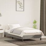 vidaXL Cadre de lit Gris clair 90x200 cm Velours