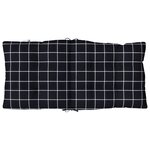 vidaXL Coussins de chaise à dossier bas lot de 6 motif à carreaux noir