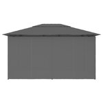 vidaXL Tonnelle de jardin avec rideaux 4 x 3 m Anthracite