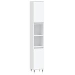 vidaXL Ensemble de meubles salle de bain 3 Pièces blanc bois d'ingénierie