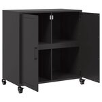 vidaXL Buffet noir 68 5x39x72 cm acier laminé à froid