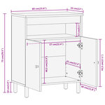 vidaXL Armoire latérale 60x33x75 cm bois massif d'acacia