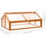 vidaXL Serre Marron 114x80x50 cm Bois de sapin