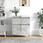 vidaXL Buffet Gris béton 60x35x70 cm Bois d'ingénierie