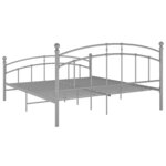 vidaXL Cadre de lit Gris Métal 200x200 cm