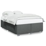 vidaXL Cadre de lit sans matelas gris foncé 140x200 cm tissu
