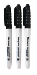Marqueur permanent noir 3 Pointes différentes