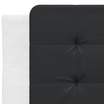 vidaXL Lit avec matelas blanc et noir 90x200 cm similicuir