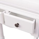 vidaXL Portant à vêtements avec armoire Bois Blanc